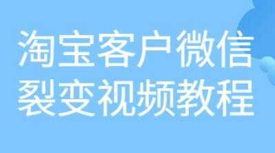 图片[1]-《淘宝客户微信裂变》培训课程视频教程-课程网