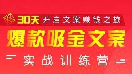 图片[1]-安顿文案写作《爆款吸金文案》实战训练营，30天开启文案赚钱之旅-课程网
