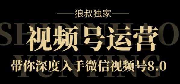 图片[1]-狼叔独家：视频号8.0运营实战课价值1280元-课程网