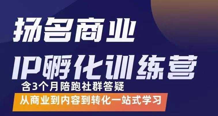 图片[1]-杨名商业IP孵化训练营，从商业到内容到转化一站式学 价值5980元-课程网