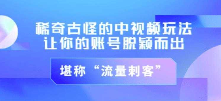 图片[1]-不讲李·稀奇古怪的冷门中视频冷门玩法，让你的账号脱颖而出，成为流量刺客！（图文+视频）-课程网