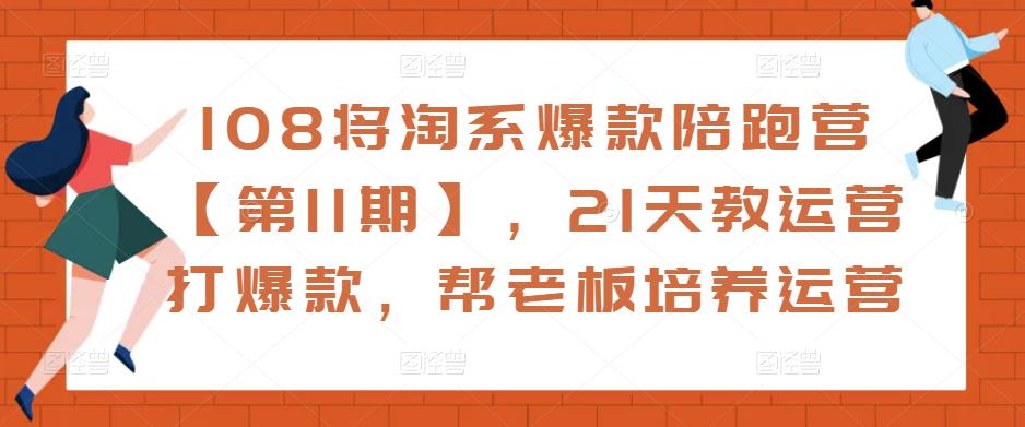 108将淘系爆款陪跑营【第11期】，21天教运营打爆款，帮老板培养运营-课程网