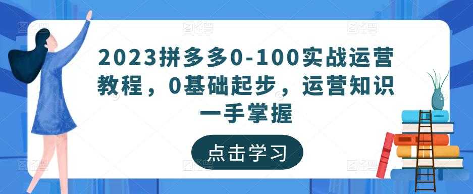 2023拼多多0-100实战运营教程，0基础起步，运营知识一手掌握-课程网