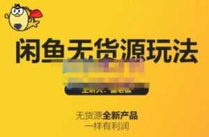 《闲鱼无货源玩法(入门+高级)》适合个人互联网的创业项目-课程网
