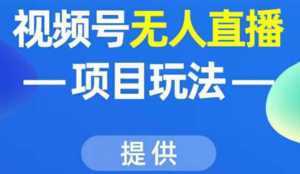 视频号无人直播项目玩法：增加视频号粉丝-实现赚钱目的（附素材）-课程网