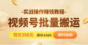 视频号批量运营实战教程,让你一天创作100个高质量视频,日引5W+流量-课程网